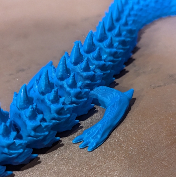 3D Printed Dragon Blue PLA - Picture 6 of 7